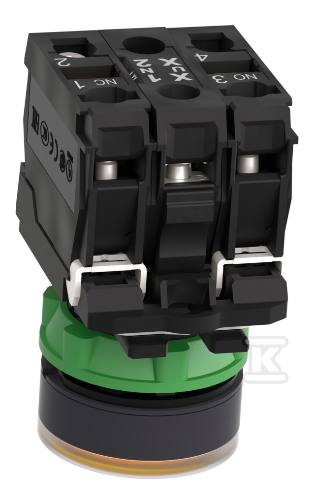 Botão plano laranja LED 24V Harmony XB5 - XB5AW35B5